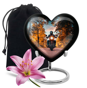 Motorbike Riders Theme Large Urn 10 Inch
