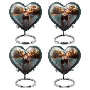 Motorbike Riders Theme 3 Inch Keepsake Pack of 4