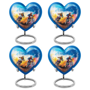 Motorbike Race Theme 3 Inch Keepsake Pack of 4