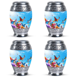 Colorfull Butterflies- Butterfly Urn Large Teardrop Urn For Ashes