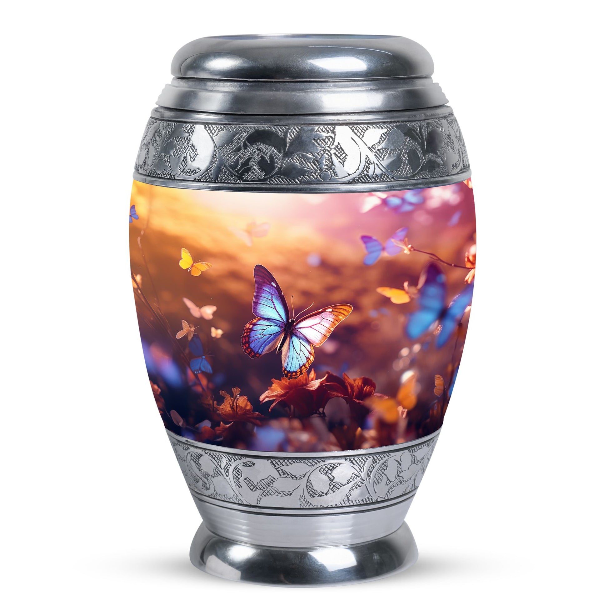 Blue Butterlies- Butterfly Urn Teardrop Cremation Urn