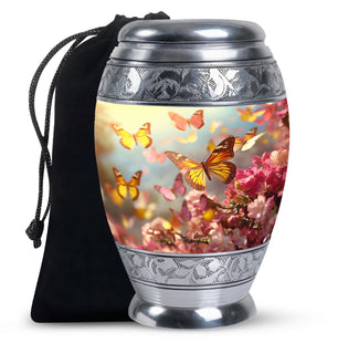 Butterflies Fly- Butterfly Urn Teardrop Cremation Urn For Ashes