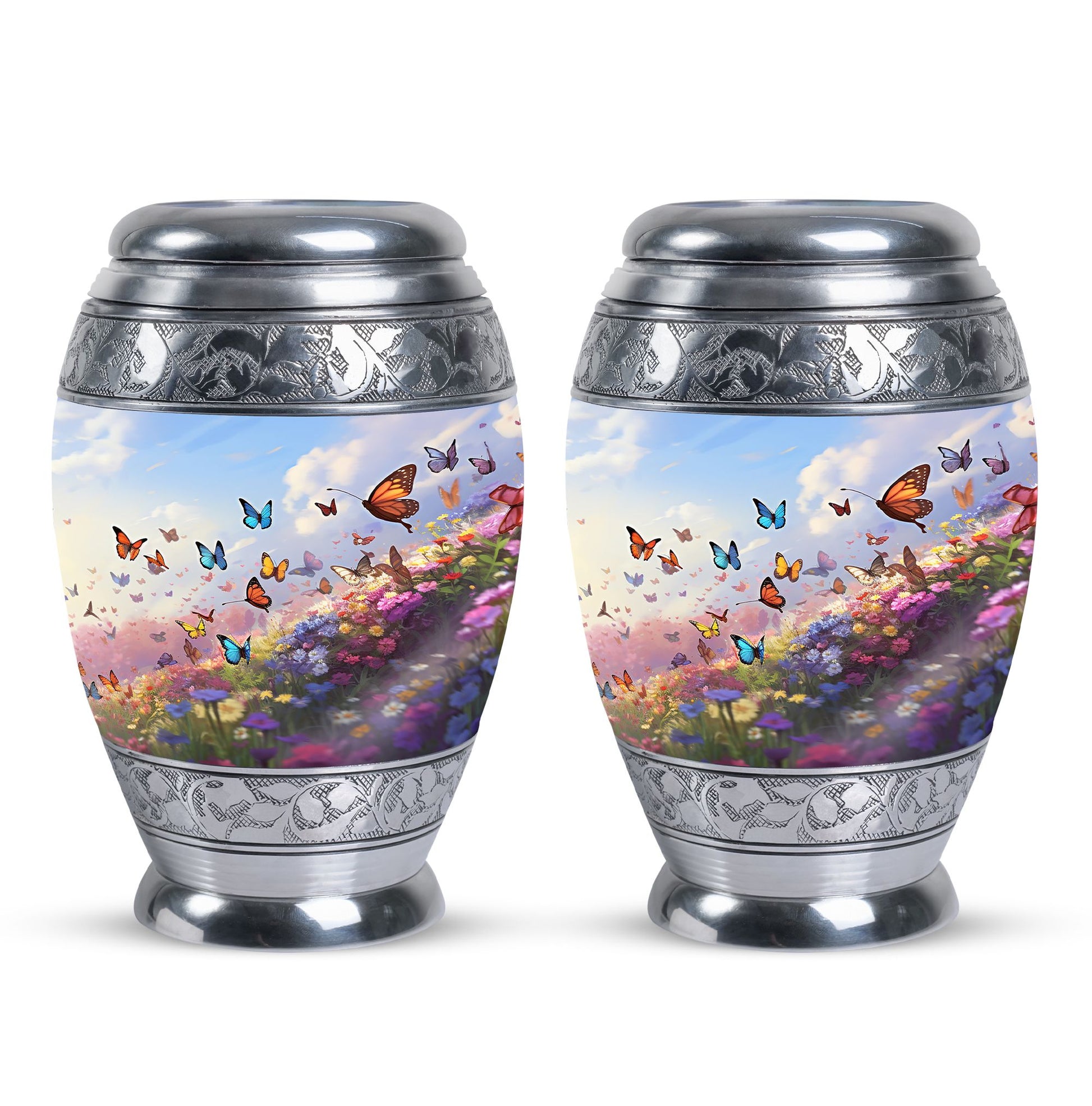 Magical Glowing Butterfly Fantasy Teardrop Cremation Urn For Ashes