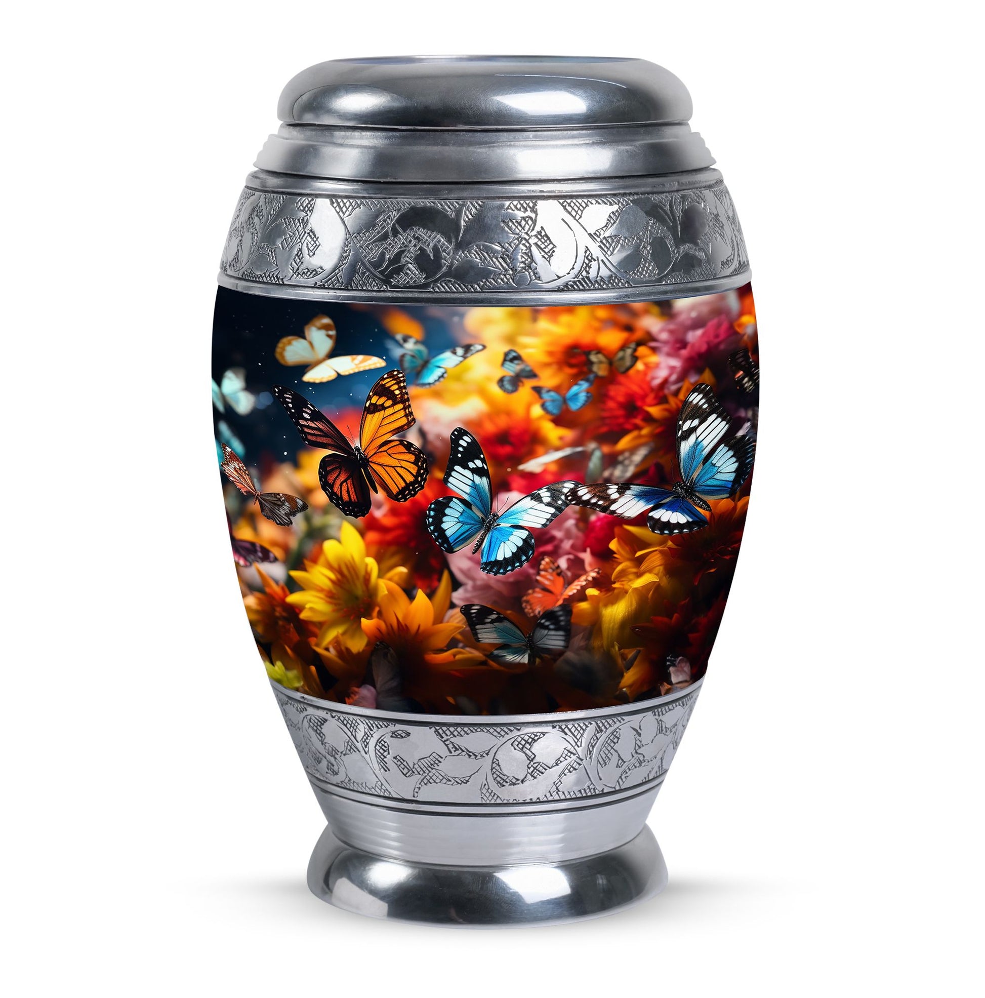 Magical Glowing Butterfly Fantasy Large Teardrop Urn For Ashes