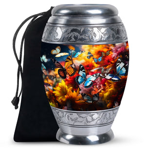 Magical Glowing Butterfly Fantasy Large Teardrop Urn For Ashes