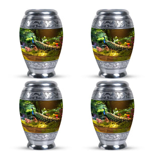 Colorfull Peacock Garden - Peacock Urn Teardrop Shaped Urns For Ashes