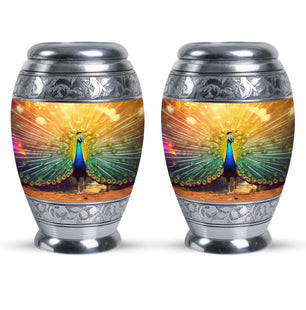 Glorious Peacock - Peacock Urn Teardrop Cremation Urn