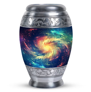 The Cosmic Dance - Galaxy Urn Large Teardrop, Heart Urn For Ashes