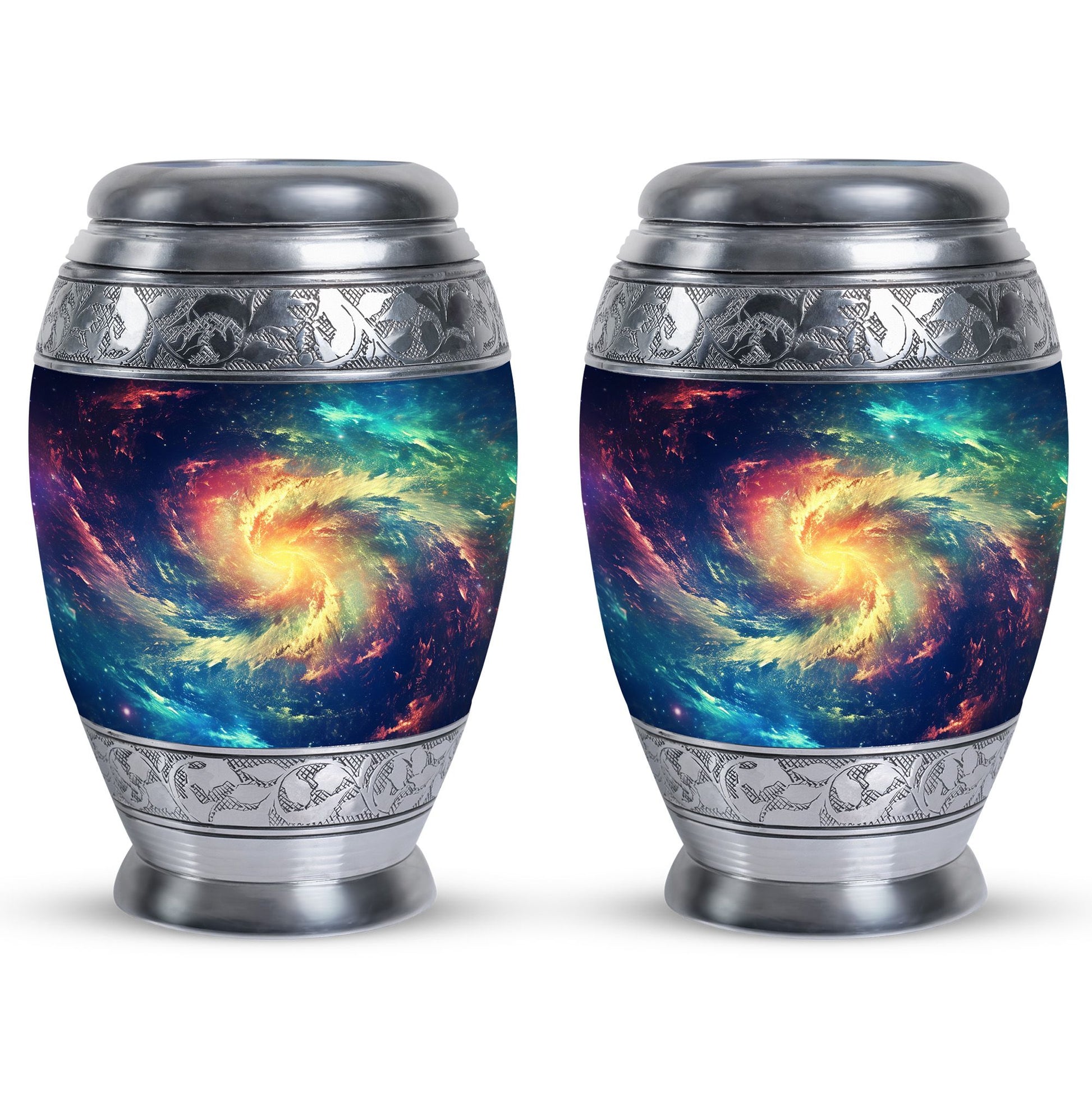 The Cosmic Dance - Galaxy Urn Large Teardrop, Heart Urn For Ashes