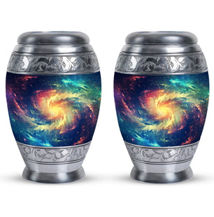 The Cosmic Dance - Galaxy Urn Large Teardrop, Heart Urn For Ashes