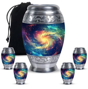 The Cosmic Dance - Galaxy Urn Large Teardrop, Heart Urn For Ashes