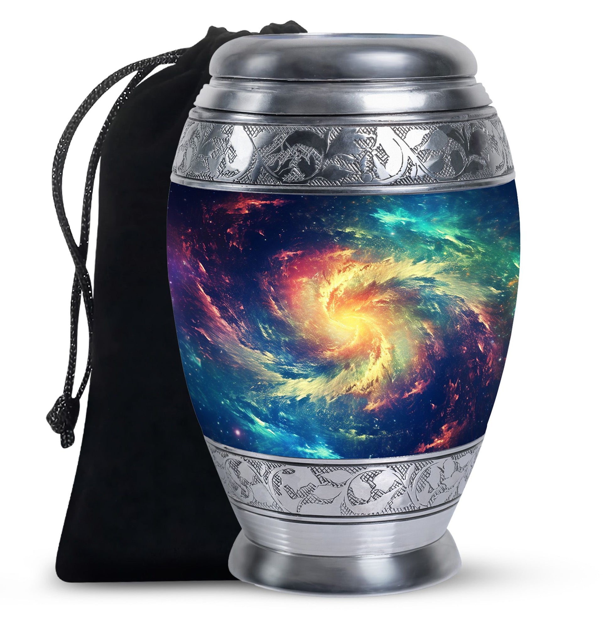 The Cosmic Dance - Galaxy Urn Large Teardrop, Heart Urn For Ashes