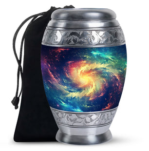 The Cosmic Dance - Galaxy Urn Large Teardrop, Heart Urn For Ashes