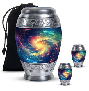 The Cosmic Dance - Galaxy Urn Large Teardrop, Heart Urn For Ashes