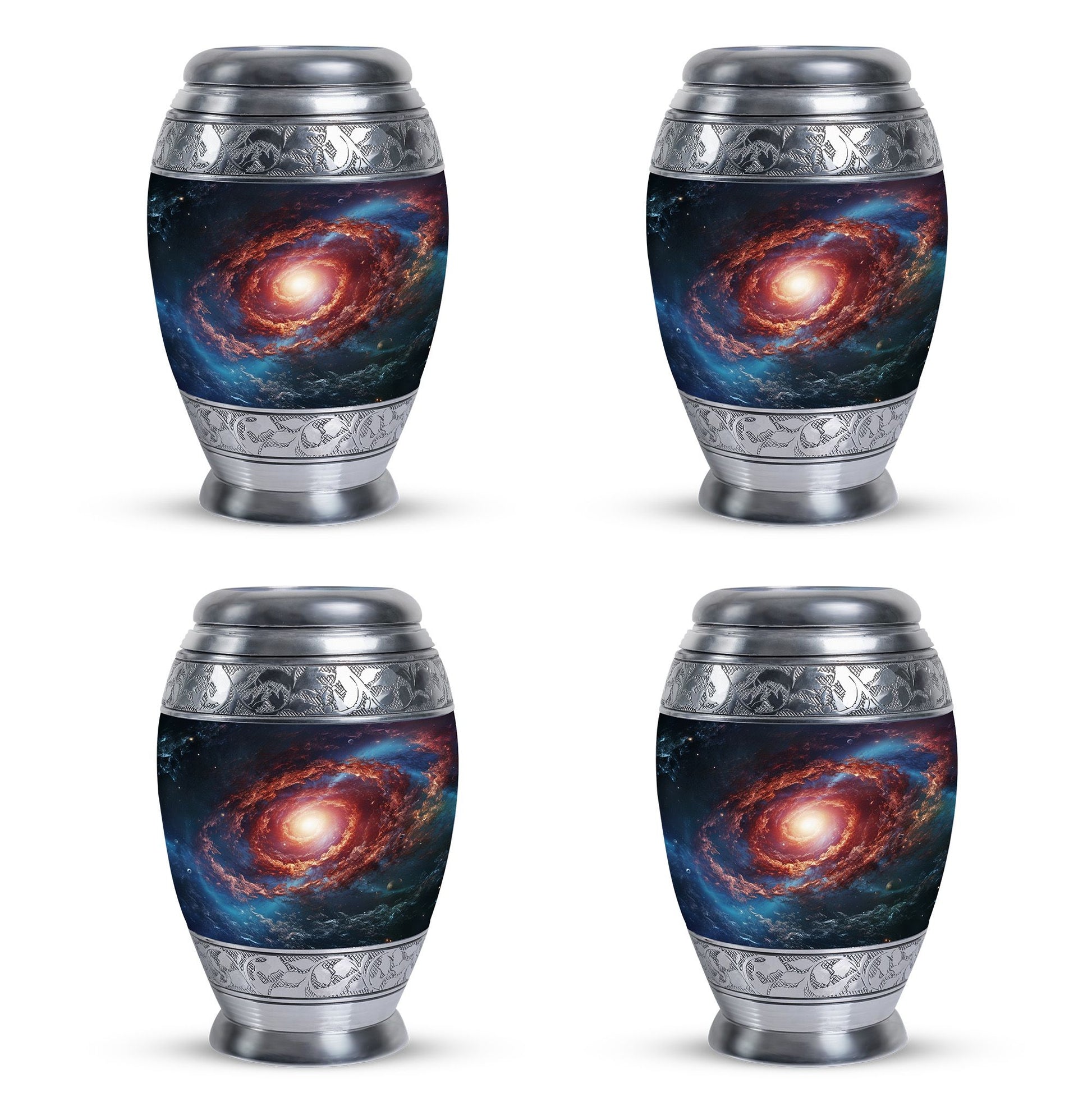 Stars In The Galactic Nexus - Galaxy Urn Teardrop, Heart Cremation Urn
