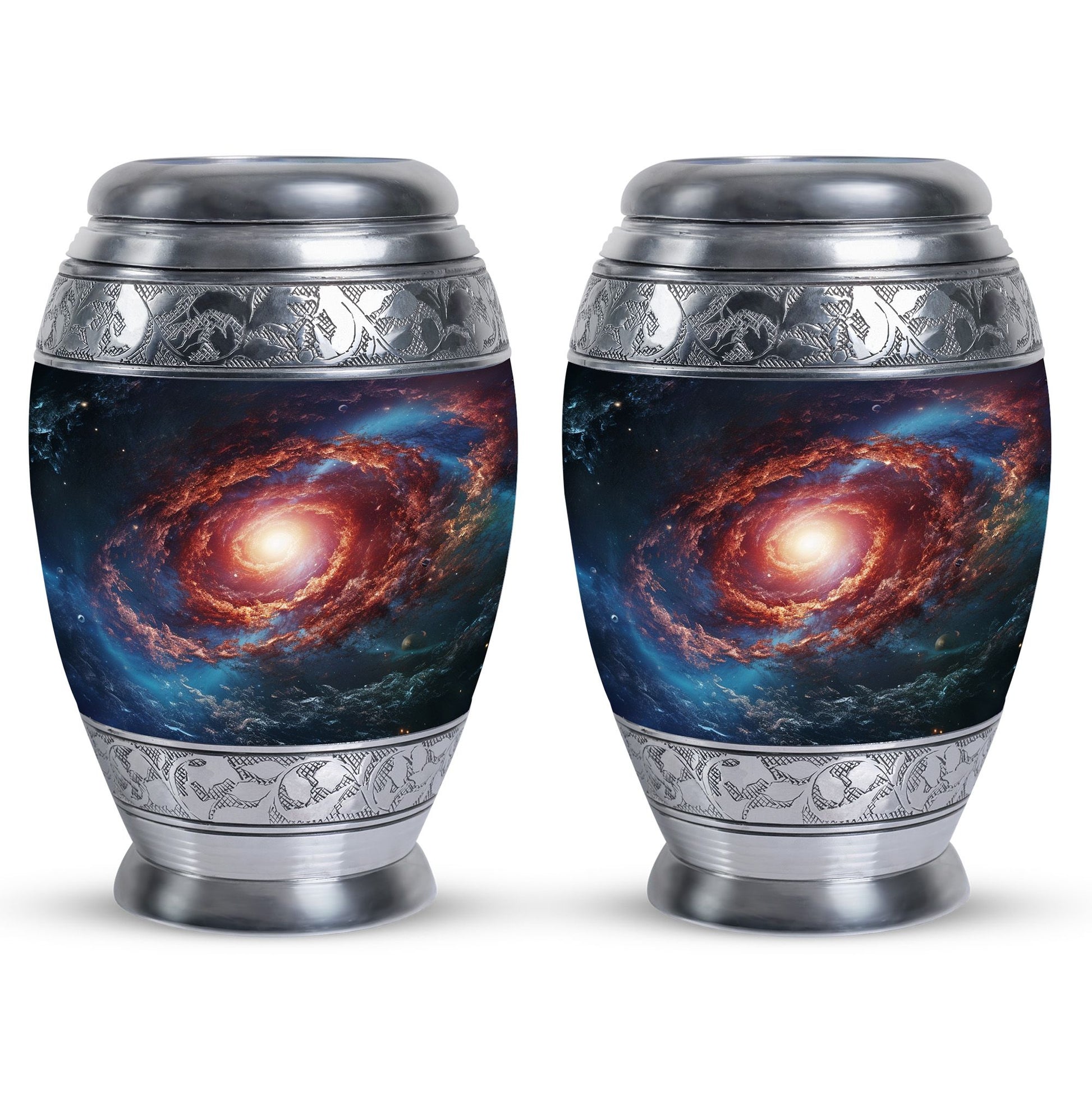 Stars In The Galactic Nexus - Galaxy Urn Teardrop, Heart Cremation Urn