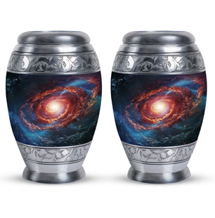 Stars In The Galactic Nexus - Galaxy Urn Teardrop, Heart Cremation Urn