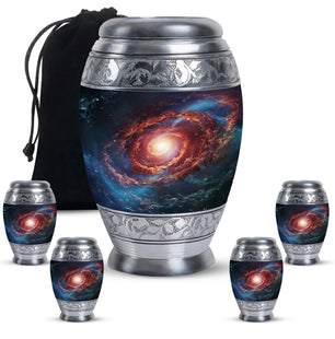 Stars In The Galactic Nexus - Galaxy Urn Teardrop, Heart Cremation Urn