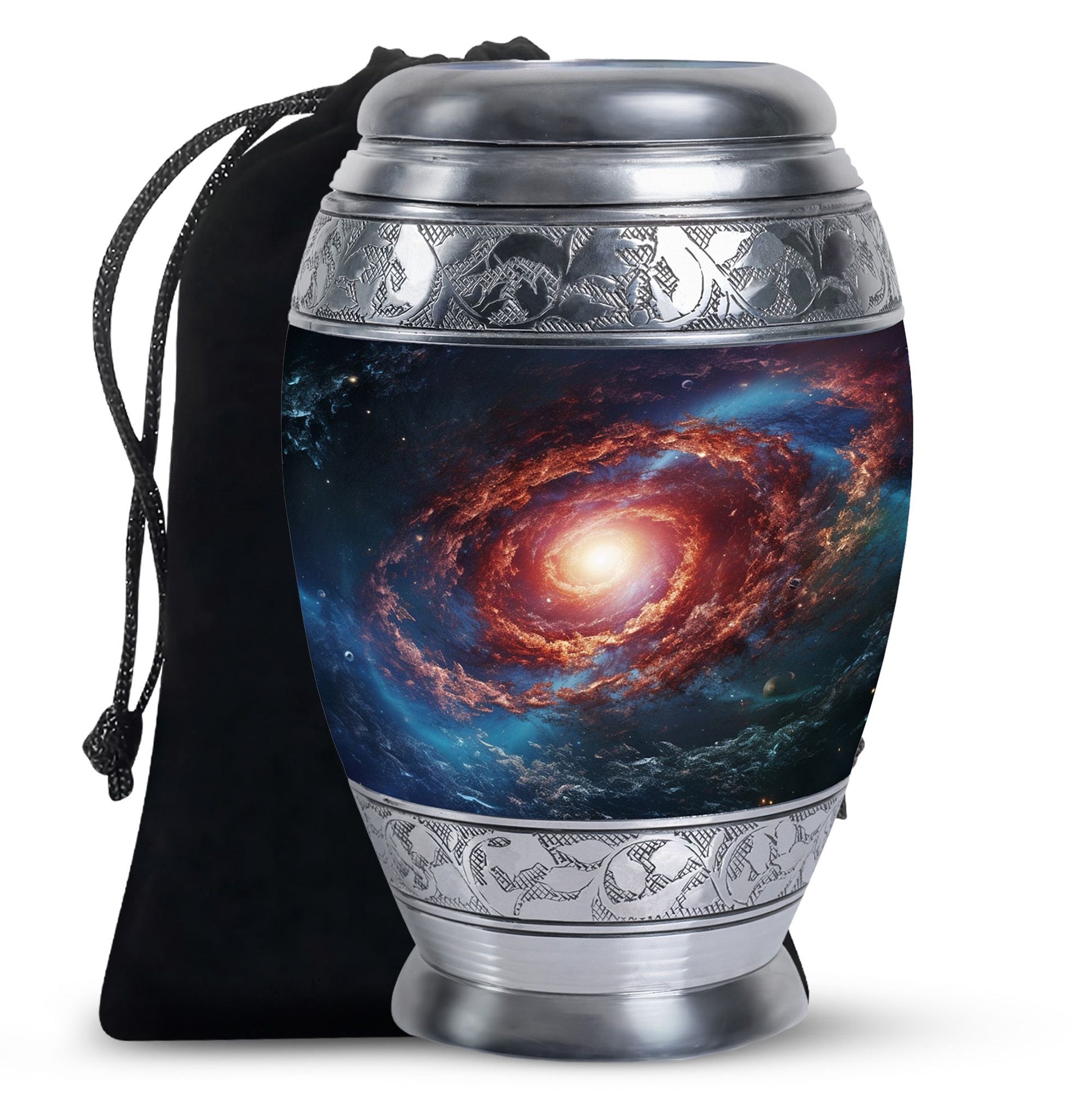 Stars In The Galactic Nexus - Galaxy Urn Teardrop, Heart Cremation Urn