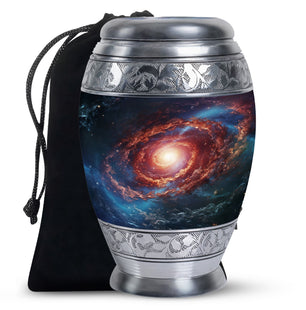 Stars In The Galactic Nexus - Galaxy Urn Teardrop, Heart Cremation Urn