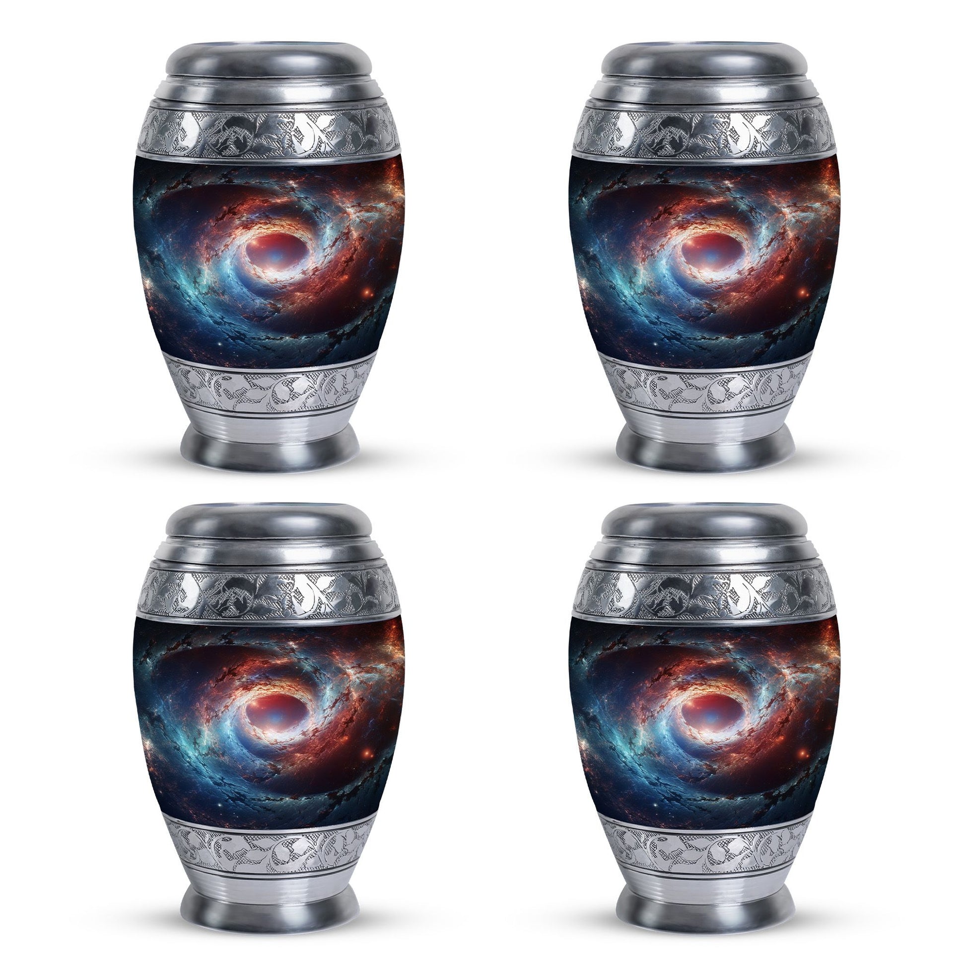 The Cosmic Dance Of Galaxies - Galaxy Urn Teardrop, Heart Shape Urn