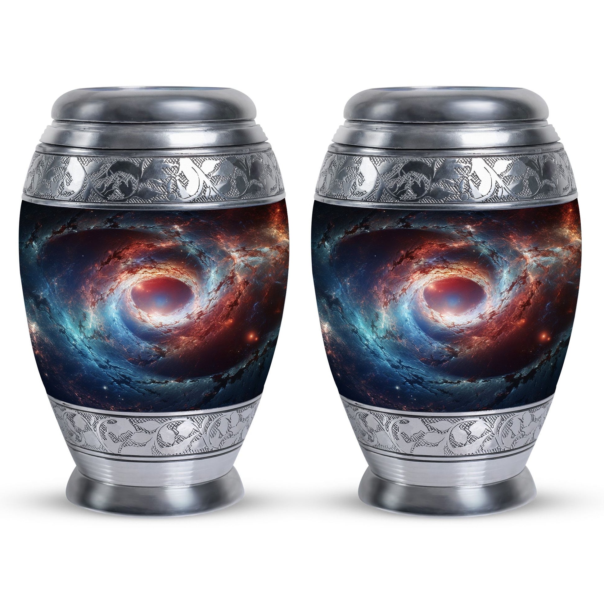 The Cosmic Dance Of Galaxies - Galaxy Urn Teardrop, Heart Shape Urn