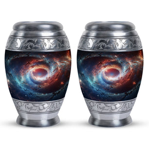 The Cosmic Dance Of Galaxies - Galaxy Urn Teardrop, Heart Shape Urn