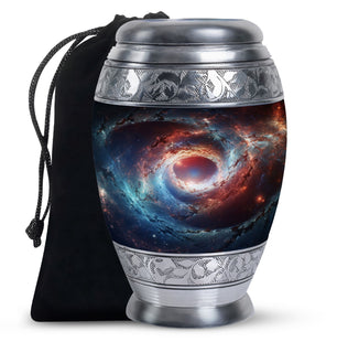 The Cosmic Dance Of Galaxies - Galaxy Urn Teardrop, Heart Shape Urn