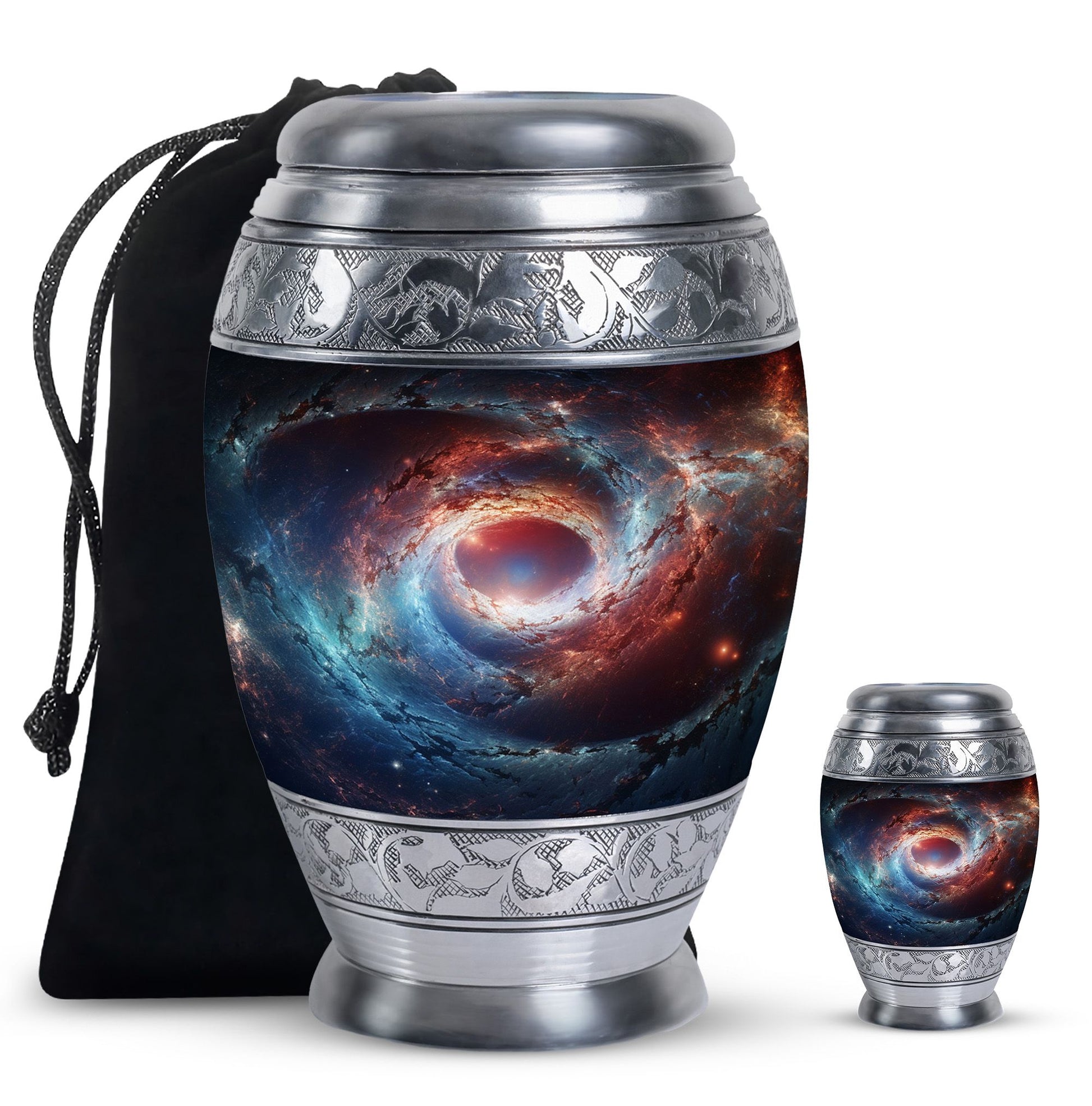 The Cosmic Dance Of Galaxies - Galaxy Urn Teardrop, Heart Shape Urn