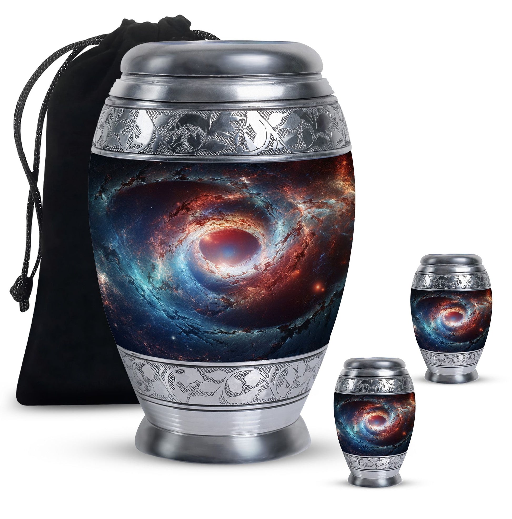 The Cosmic Dance Of Galaxies - Galaxy Urn Teardrop, Heart Shape Urn