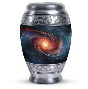 Spiral Cosmos - Galaxy Urn Teardrop, Heart Cremation Urn
