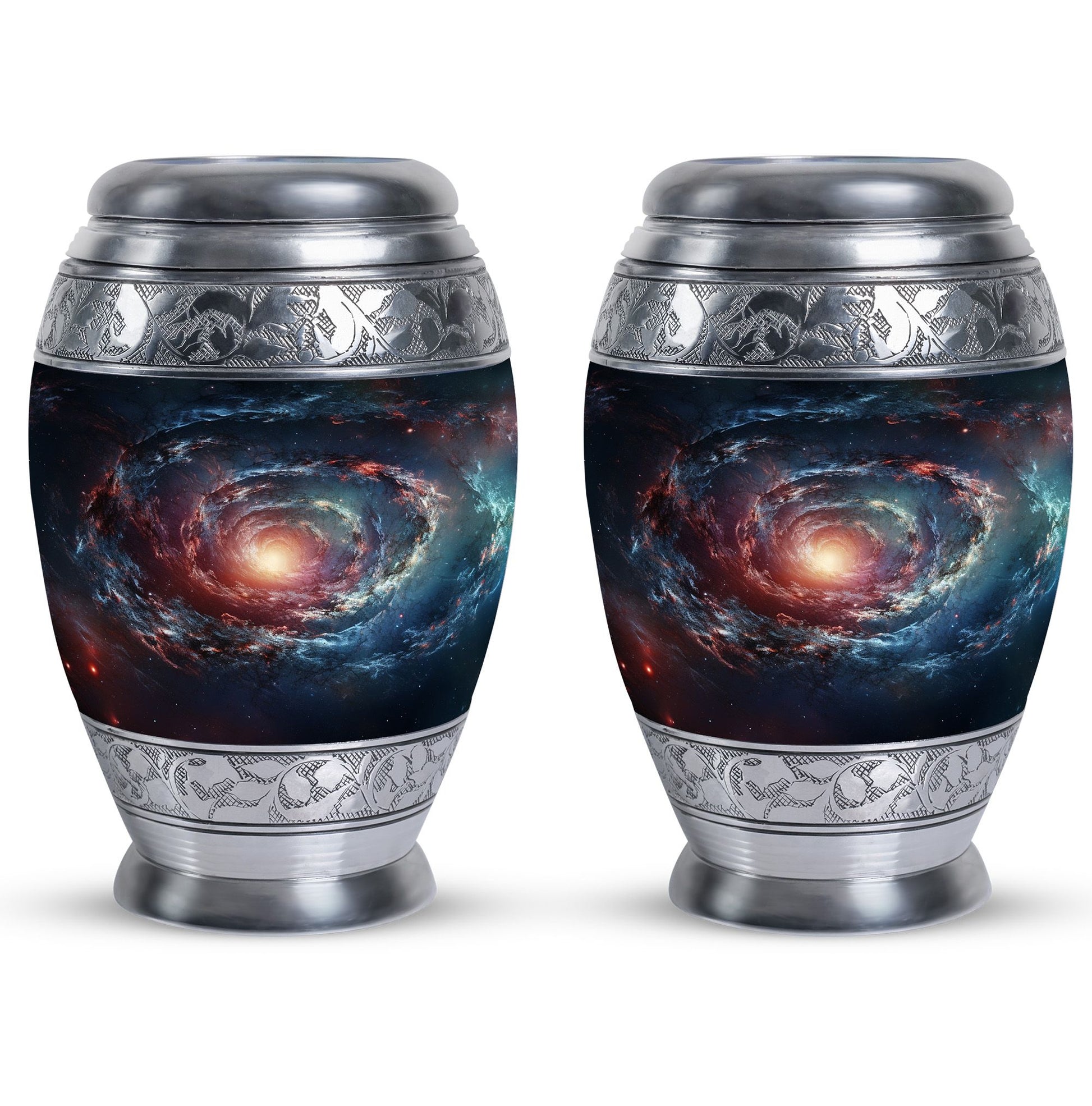 Spin Of Starry Skies - Galaxy Urn Large Teardrop, Heart Urn For Ashes