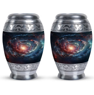 Spin Of Starry Skies - Galaxy Urn Large Teardrop, Heart Urn For Ashes