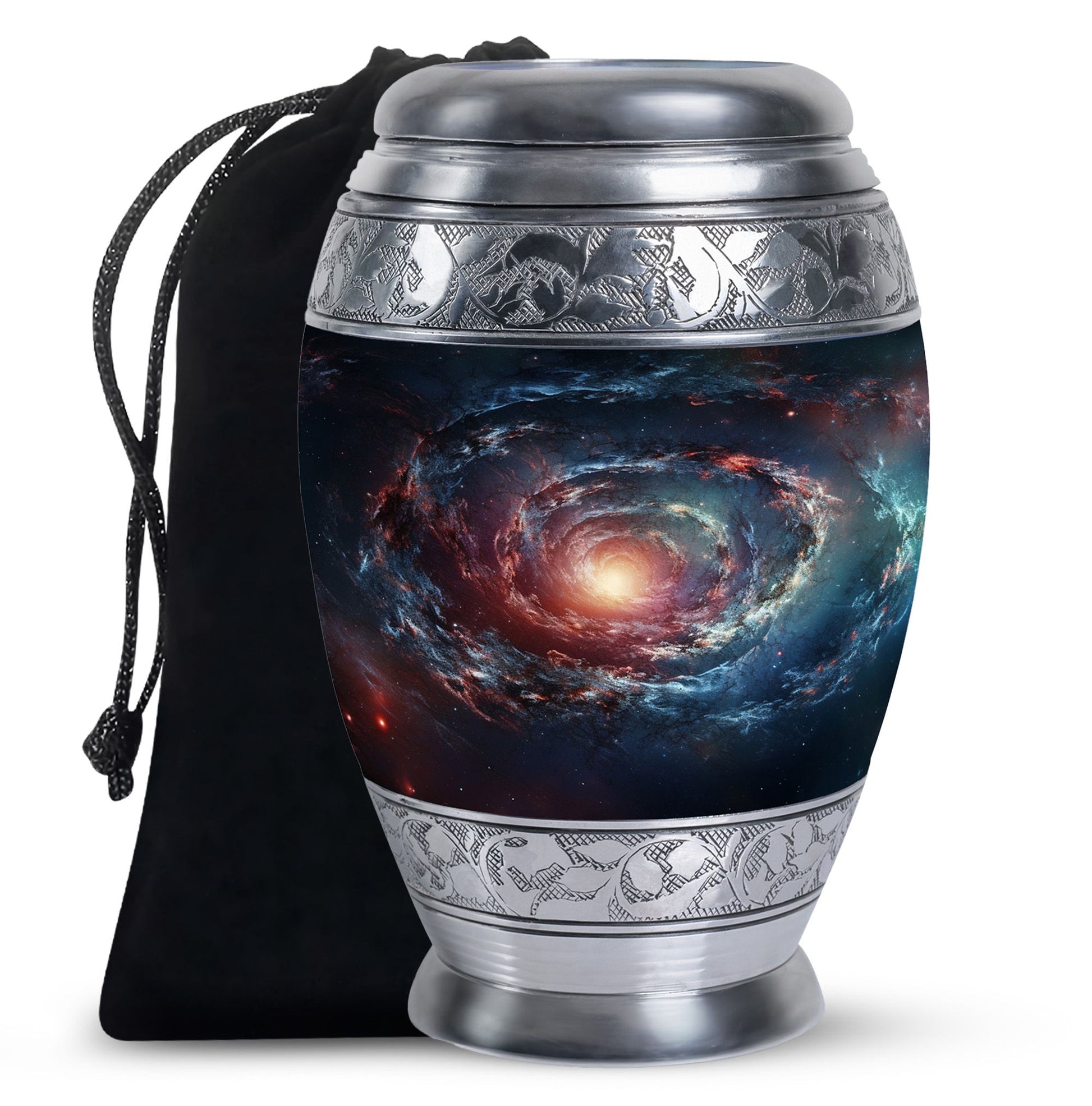 Spin Of Starry Skies - Galaxy Urn Large Teardrop, Heart Urn For Ashes