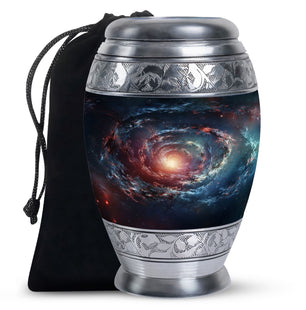 Spin Of Starry Skies - Galaxy Urn Large Teardrop, Heart Urn For Ashes