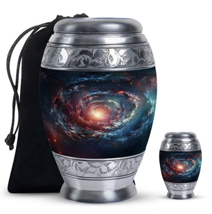 Spin Of Starry Skies - Galaxy Urn Large Teardrop, Heart Urn For Ashes
