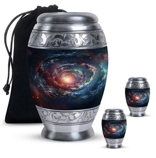 Spin Of Starry Skies - Galaxy Urn Large Teardrop, Heart Urn For Ashes