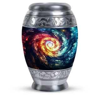 The Cosmic Dance Of Infinity - Galaxy Urn Teardrop, Heart Shape Urn