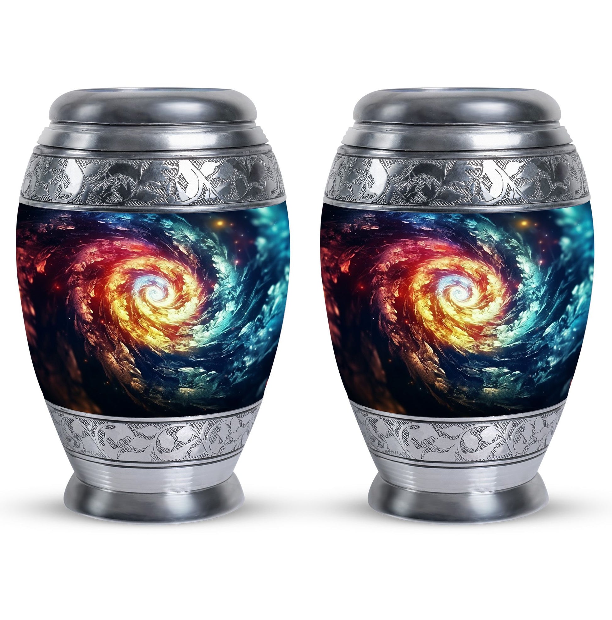 The Cosmic Dance Of Infinity - Galaxy Urn Teardrop, Heart Shape Urn
