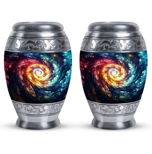 The Cosmic Dance Of Infinity - Galaxy Urn Teardrop, Heart Shape Urn