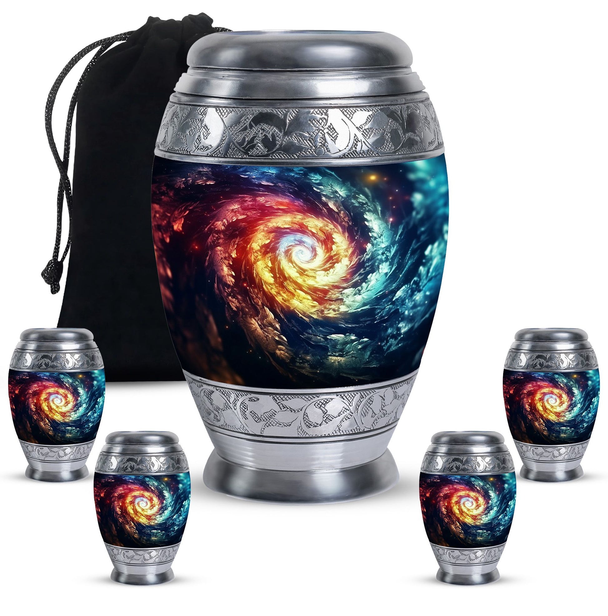 The Cosmic Dance Of Infinity - Galaxy Urn Teardrop, Heart Shape Urn