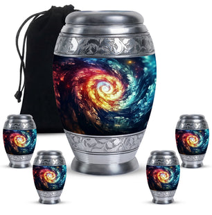 The Cosmic Dance Of Infinity - Galaxy Urn Teardrop, Heart Shape Urn