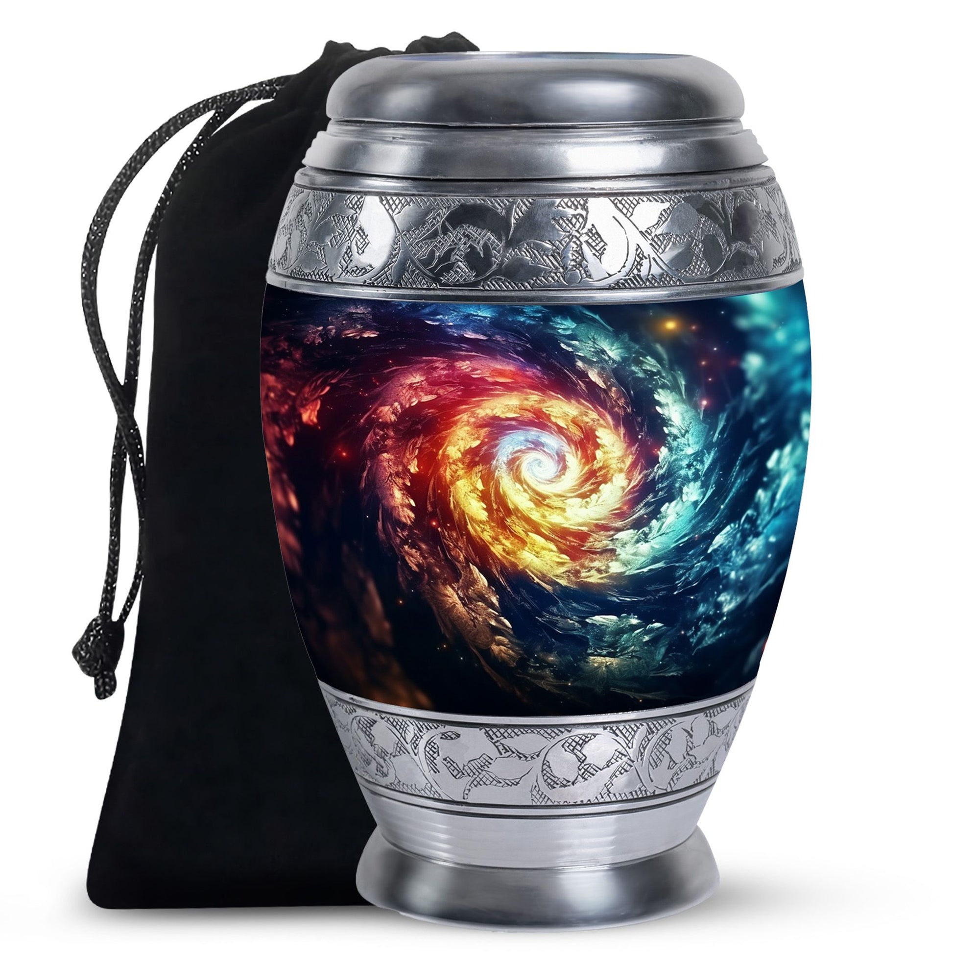 The Cosmic Dance Of Infinity - Galaxy Urn Teardrop, Heart Shape Urn