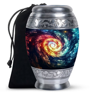 The Cosmic Dance Of Infinity - Galaxy Urn Teardrop, Heart Shape Urn