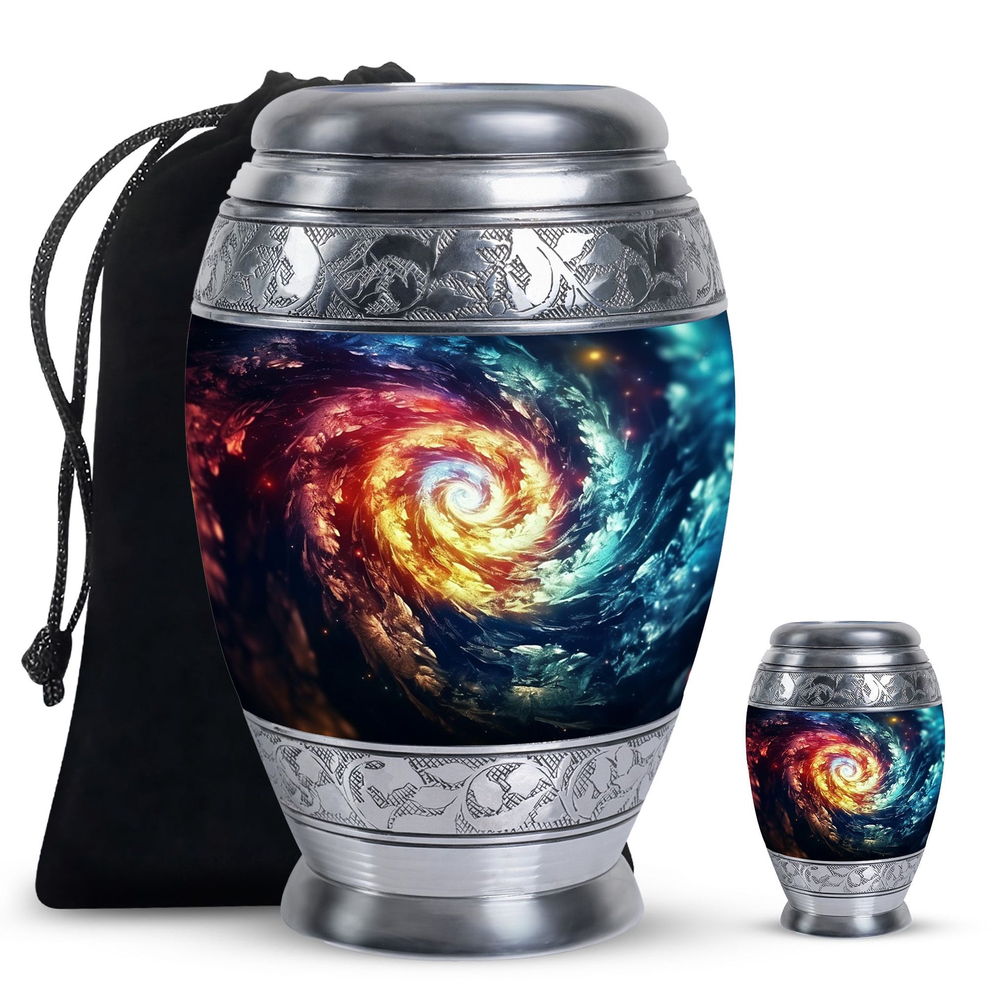 The Cosmic Dance Of Infinity - Galaxy Urn Teardrop, Heart Shape Urn