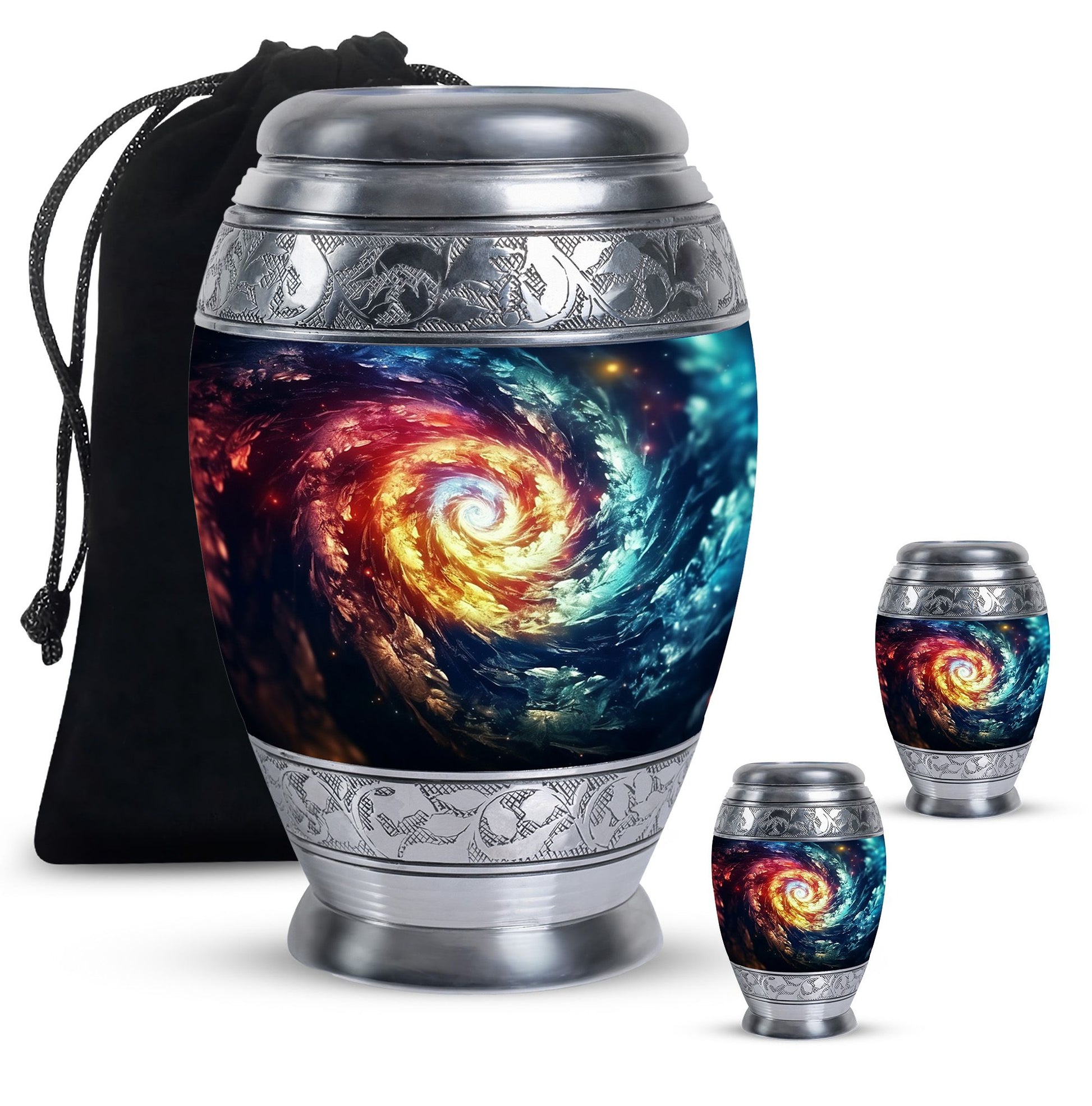 The Cosmic Dance Of Infinity - Galaxy Urn Teardrop, Heart Shape Urn