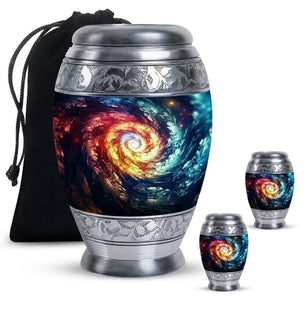 The Cosmic Dance Of Infinity - Galaxy Urn Teardrop, Heart Shape Urn
