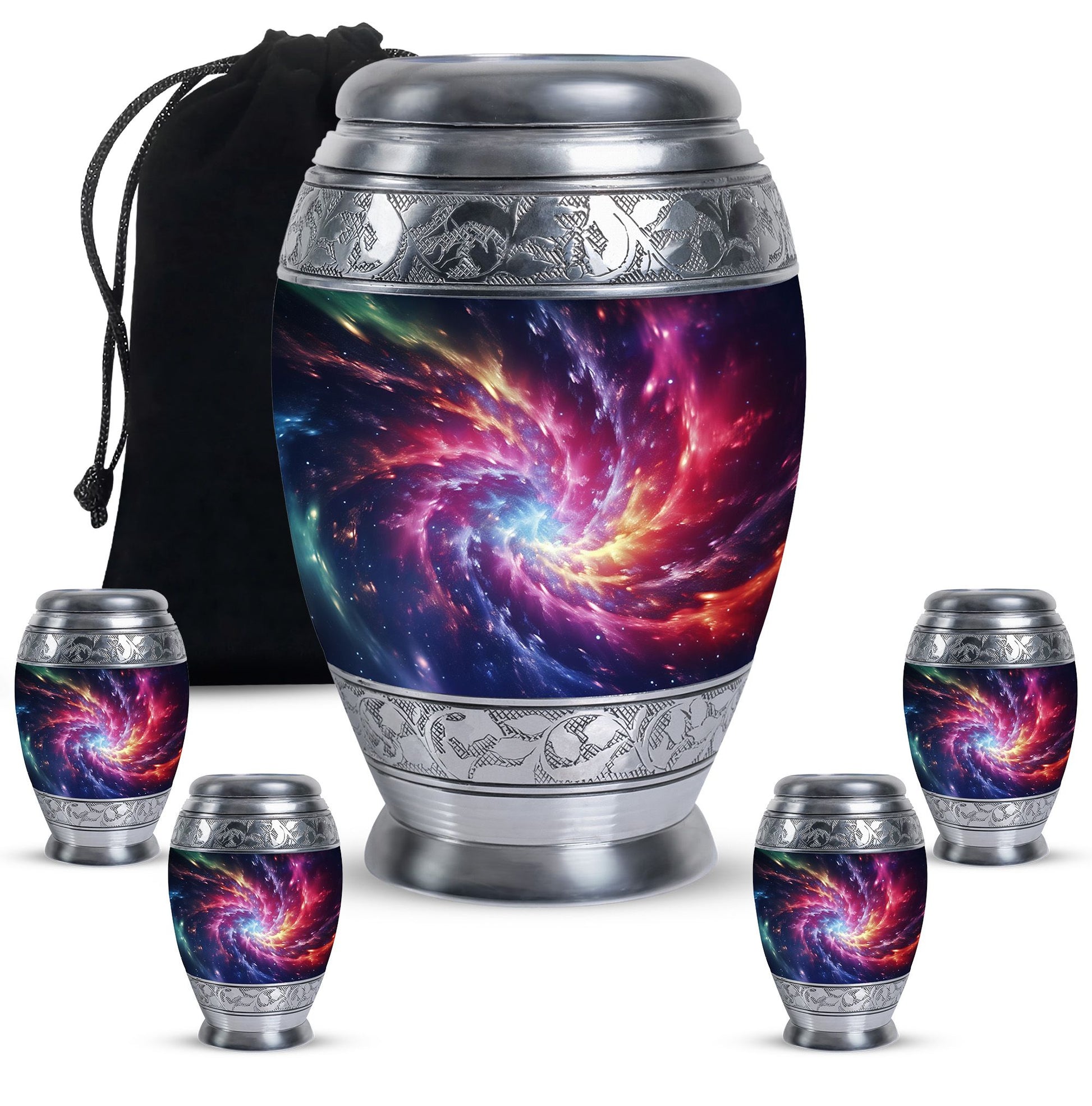 Symphony Cosmos - Galaxy Urn Teardrop, Heart Cremation Urn For Ashes