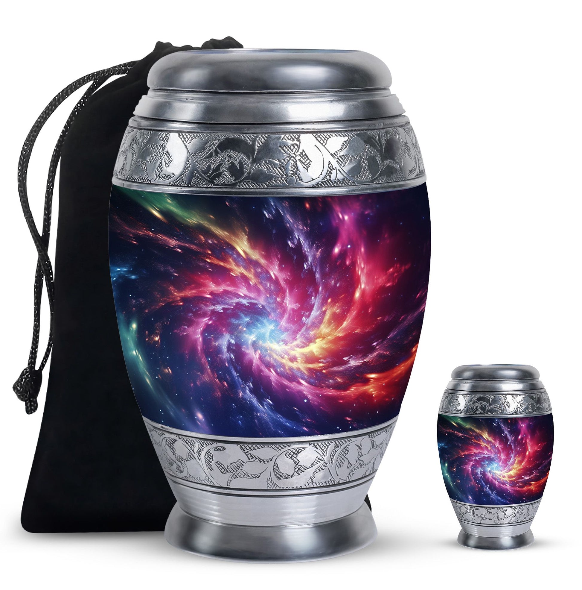 Symphony Cosmos - Galaxy Urn Teardrop, Heart Cremation Urn For Ashes