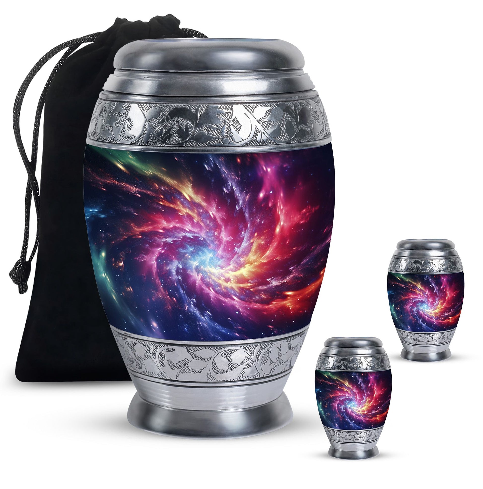 Symphony Cosmos - Galaxy Urn Teardrop, Heart Cremation Urn For Ashes